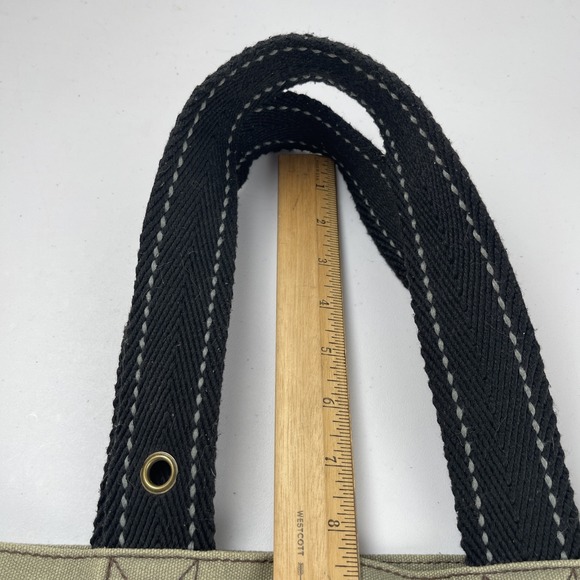 Chala Green Fox Canvas Tote Bag W/ Black Handles Lightly Used - Picture 15 of 16